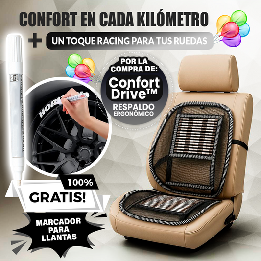 Super combo ConfortDrive™ – Respaldo Ergonómico 🎁Gratis Marcador para llantas🎁