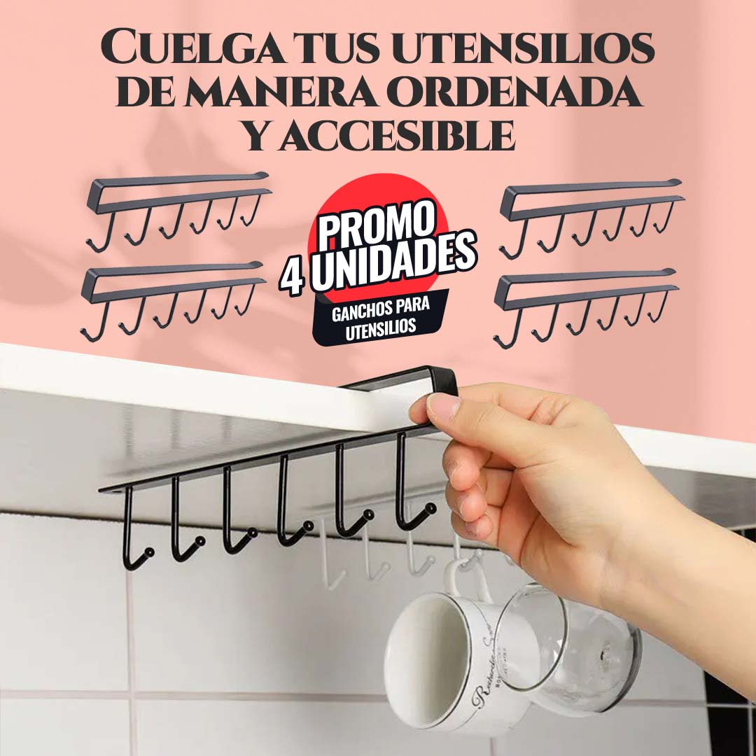 GANCHOS PARA UTENSILIOS 🎁PROMO 4 UNIDADES🎁