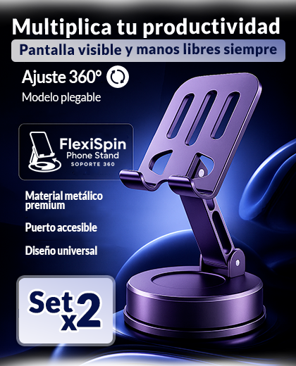 FlexiSpin Phone Stand – Soporte 360 metálico PROMO 2 UNIDADES