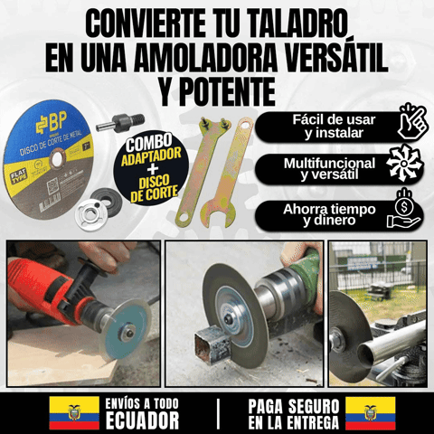 ADAPTADOR DE TALADRO PARA DISCOS 🎁NO INCLUYE DISCO🎁