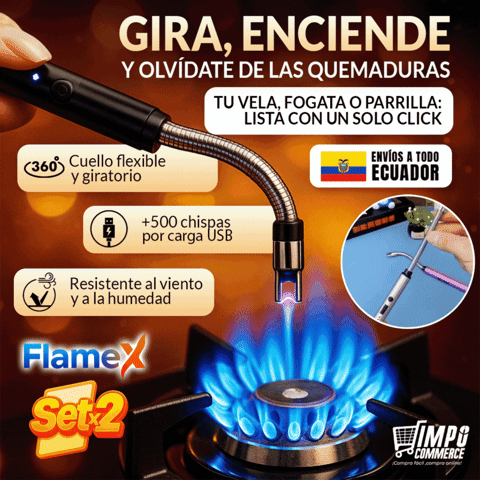 Flame X - Encendedor eléctrico para cocina set x2