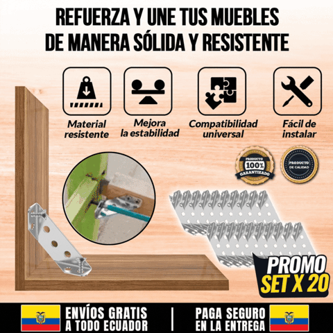 Fija Esquinas Universal 🎁PROMO 20 UNIDADES🎁