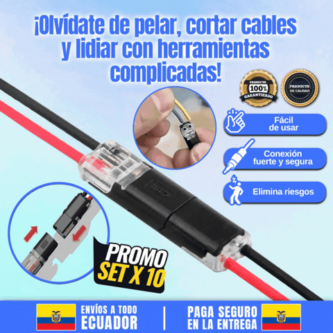 🔌Kit de 10 Conectores Eléctricos Tipo Clip – de FÁCIL INSTALACIÓN