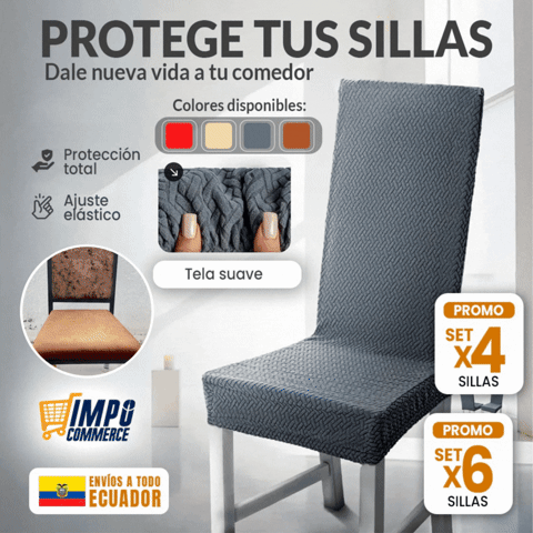 SET FORROS DE SILLA TIPO GALLETA 🎁PROMO ENVÍO GRATIS🎁