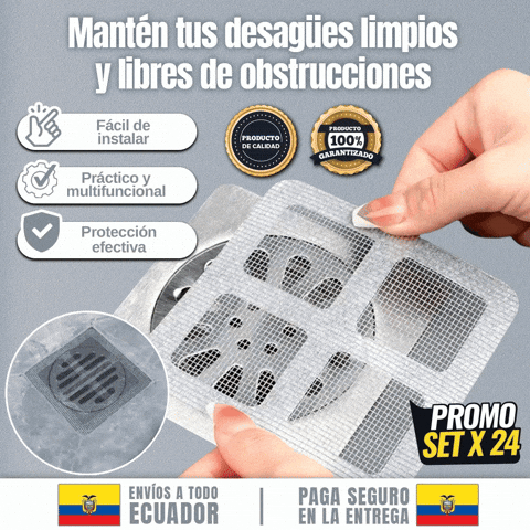 Pack 24 Filtros Atrapa-Pelos Desechables - Anti-Atascos Ducha/Bañera QUITO