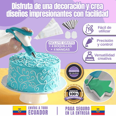 SweetDesign – Lápiz Pro para Repostería 🎁 GRATIS 4 Boquillas Intercambiables🎁