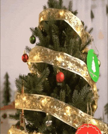 CINTA CON LUCES PARA ÁRBOL DE NAVIDAD - DORADA 🤩✨5metros