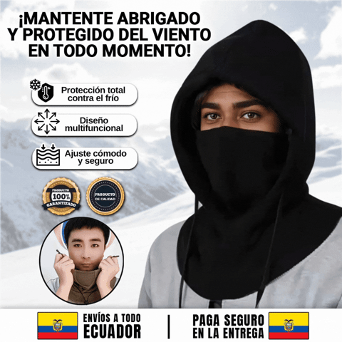 PASAMONTAÑAS COMPLETO CAPUCHA Y BOCA | COLOR NEGRO 🎁PROMO ENVÍO GRATIS🎁