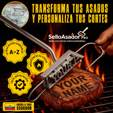 SelloAsador Pro | Sello con letras intercambiables