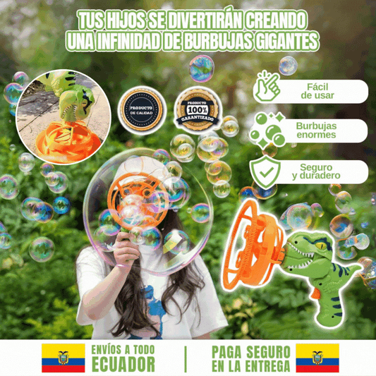 🎁HOY ENVÍO GRATIS🎁 MAQUINA DE BURBUJAS DINOSAURIO