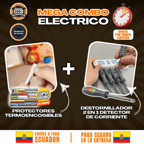 🎁 Mega Combo Eléctrico – Maletín con 328 Juntas Termoencogibles + Probador de Corriente