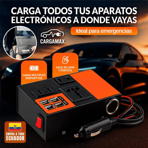 CargaMax | Inversor de corriente para auto 🎁PROMO LANZAMIENTO🎁