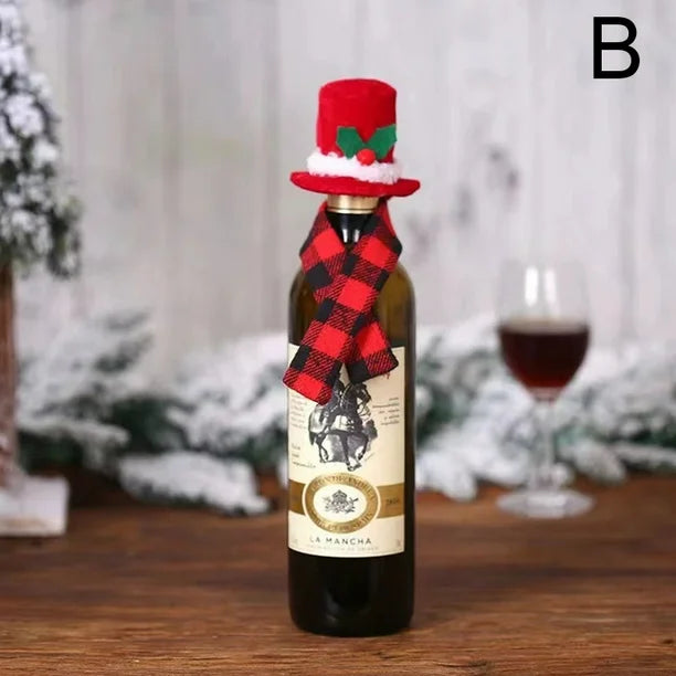 Gorros decorativos para botella- de navidad