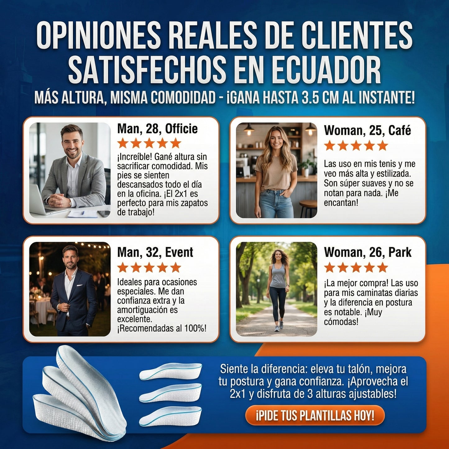Plantillas Elevadoras de Altura 🎁PROMO 2X1🎁