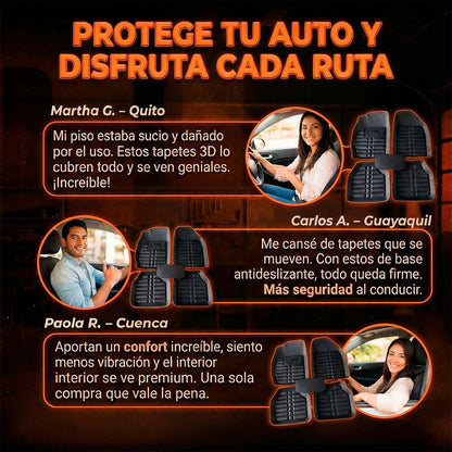 MOQUETAS UNIVERSALES SEMI RIGIDAS 3D 🚗GRATIS ACCESORIO