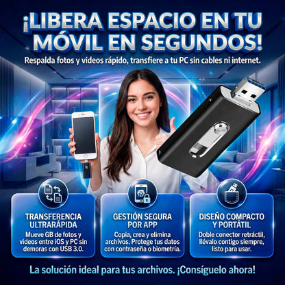 SmartLink®️ Flash Memory para celular 4 en 1 - 64GB