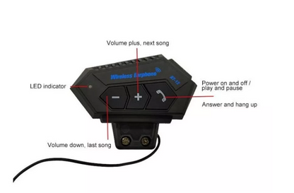 AUDÍFONOS INALAMBRICOS  PARA CASCO DE  MOTO