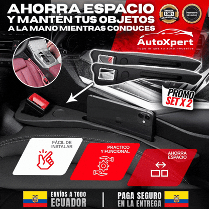 AutoSide Kit x2 – Organizador Lateral con Porta Celular 🎁ENVIO GRATIS🎁