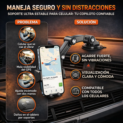 SmartClip Ride | Soporte Ultra Estable para celular 360°
