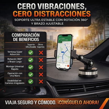 SmartClip Ride | Soporte Ultra Estable para celular 360°
