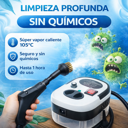 SteamClean Pro | Maquina de vapor portatil (vehiculos, cocina y baños)