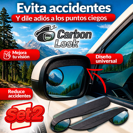 CarbonLook | Visera de retrovisor con punto ciego 🎁PROMO 2 UNIDADES🎁