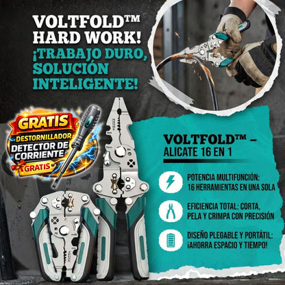 Alicate 16en1 Multifunción para Pelar Cables 🎁 GRATIS 1 REPISA🎁