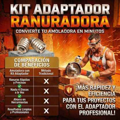 🎁HOY PROMO 2X1🎁 Kit Adaptador de amoladora para ranurado