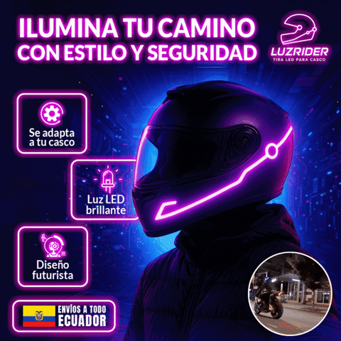 LuzRider - Tira LED para casco 🤩Set x2 🤩 ❌No incluye casco❌