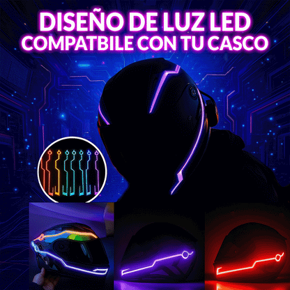 LuzRider - Tira LED para casco 🤩Set x2 🤩 ❌No incluye casco❌