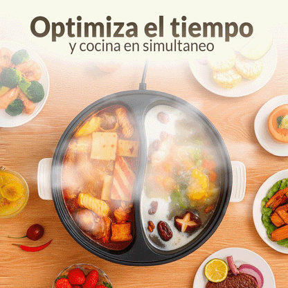 CookMaster Dúo®️ Olla eléctrica doble | Capacidad 1,5L por lado