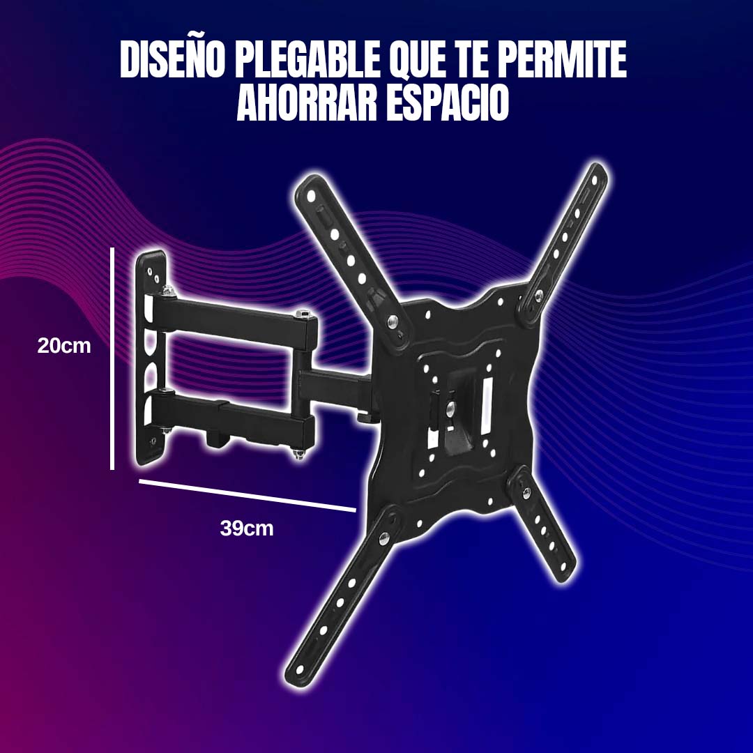 SOPORTE DE TV GIRATORIO Y PLEGLABLE DE 14 A 55 PULGADAS 🎁HOY ENVÍO GRATIS🎁