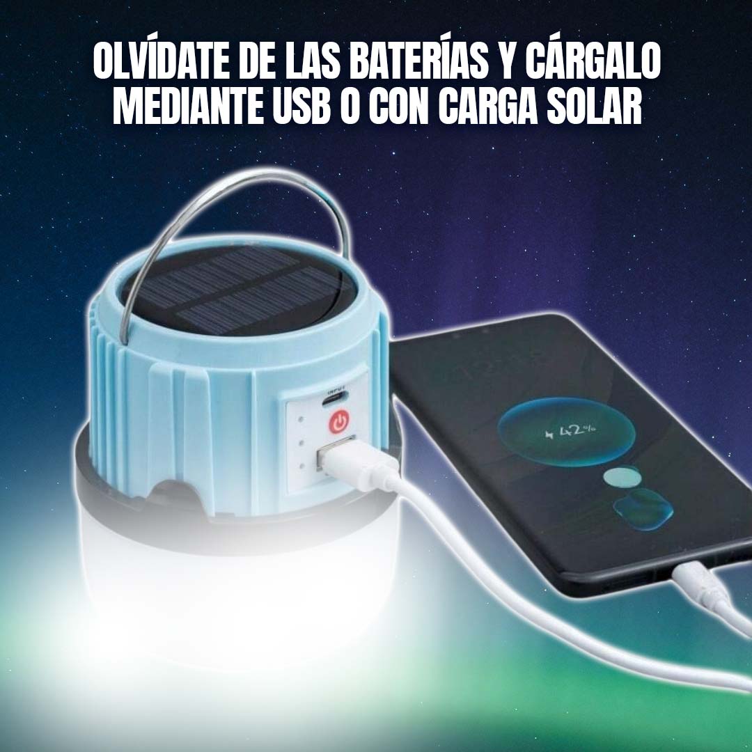 (NUEVO MODELO) SET FOCO RECARGABLE SOLAR 30W 🎁PROMO 3 UNIDADES🎁