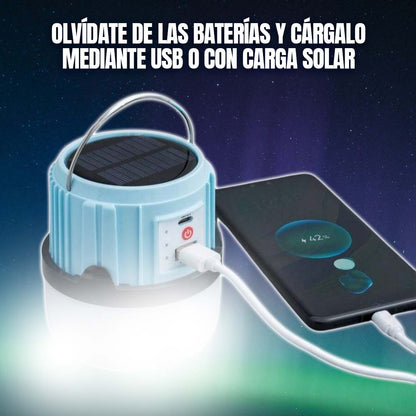 (NUEVO MODELO) SET FOCO RECARGABLE SOLAR 30W 🎁PROMO 3 UNIDADES🎁