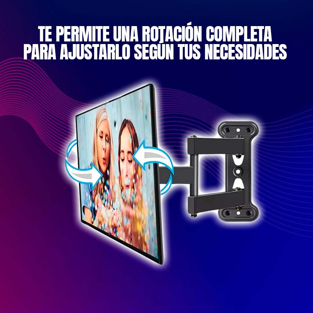 SOPORTE DE TV GIRATORIO Y PLEGLABLE DE 14 A 55 PULGADAS 🎁HOY ENVÍO GRATIS🎁