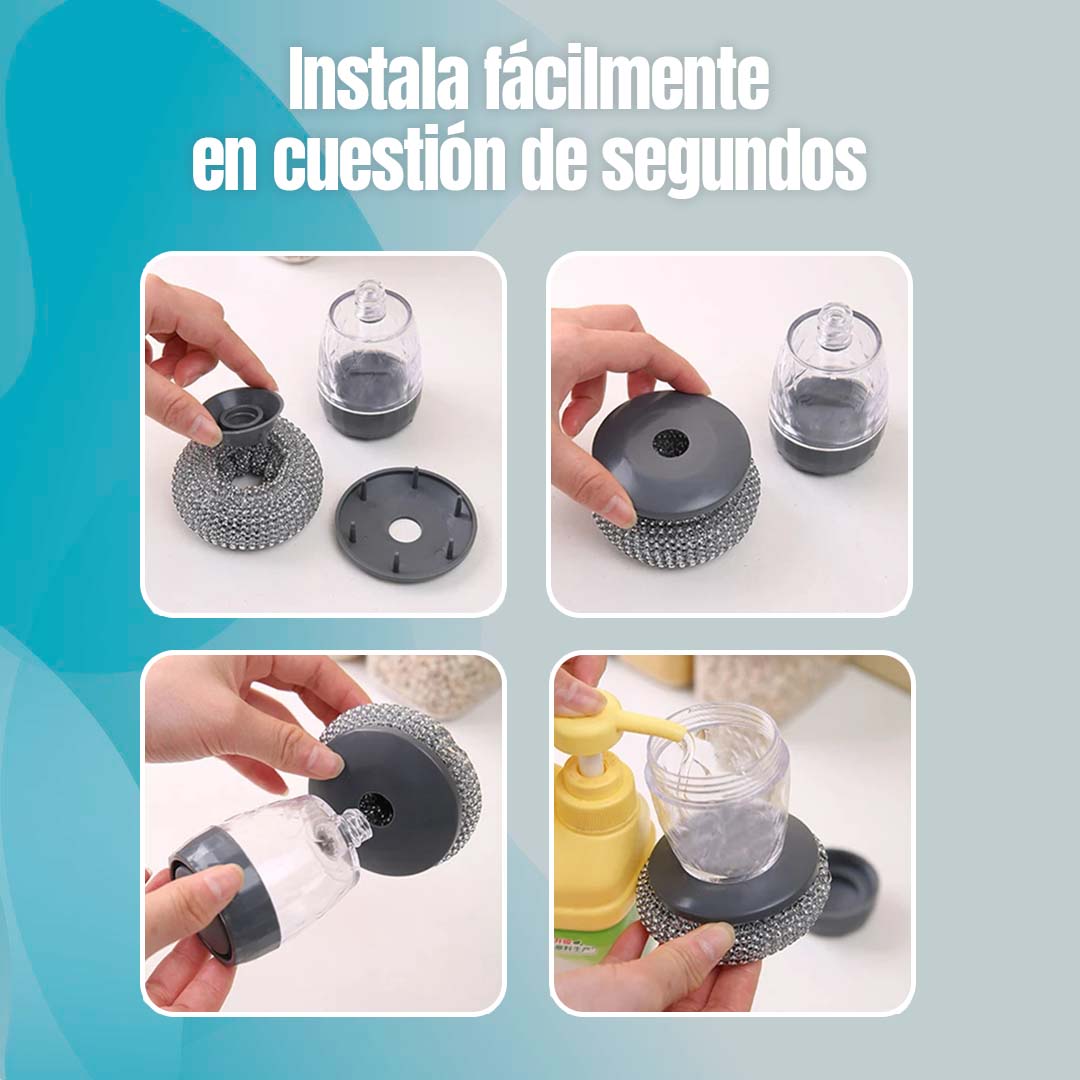 CEPILLO PARA LAVAR CON DISPENSADOR DE JABÓN 🎁PROMO 3 UNIDADES🎁