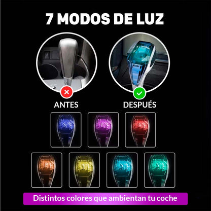 PERILLA DE CAMBIOS CON LUZ LED | SIN MARCA - Sirve para cualquier auto
