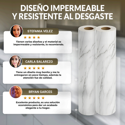 PAPEL ADHESIVO TIPO MARMOL 60cm x 5m  🎁SET X 2 UNIDADES🎁