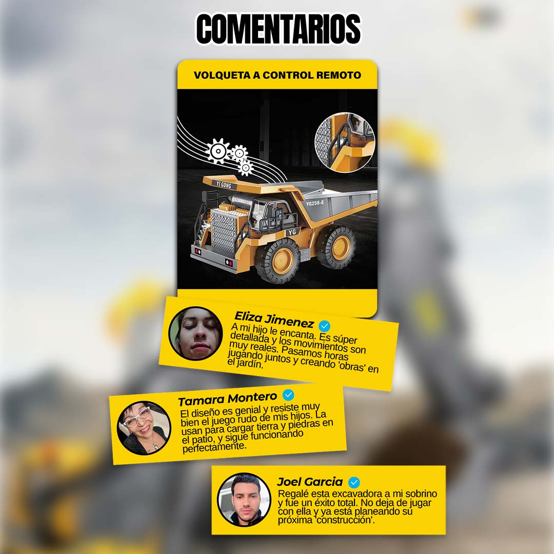 VOLQUETA CONTROL REMOTO 🎁ENVÍO GRATIS🎁