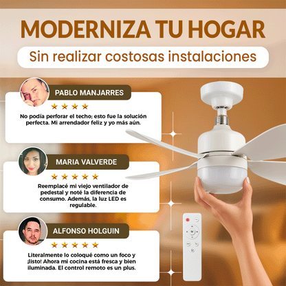 AuraFresh LED - Foco ventilador