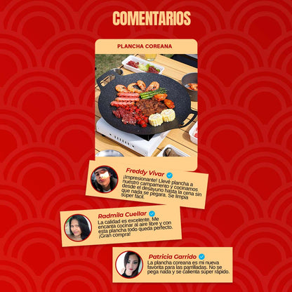 PLANCHA COREANA ANTIADHERENTE TEPPANYAKI 34CM 🎁HOY ENVÍO GRATIS🎁