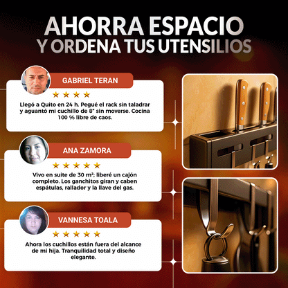 CocinaPro 360 | Organizador de cuchillos y utensilios