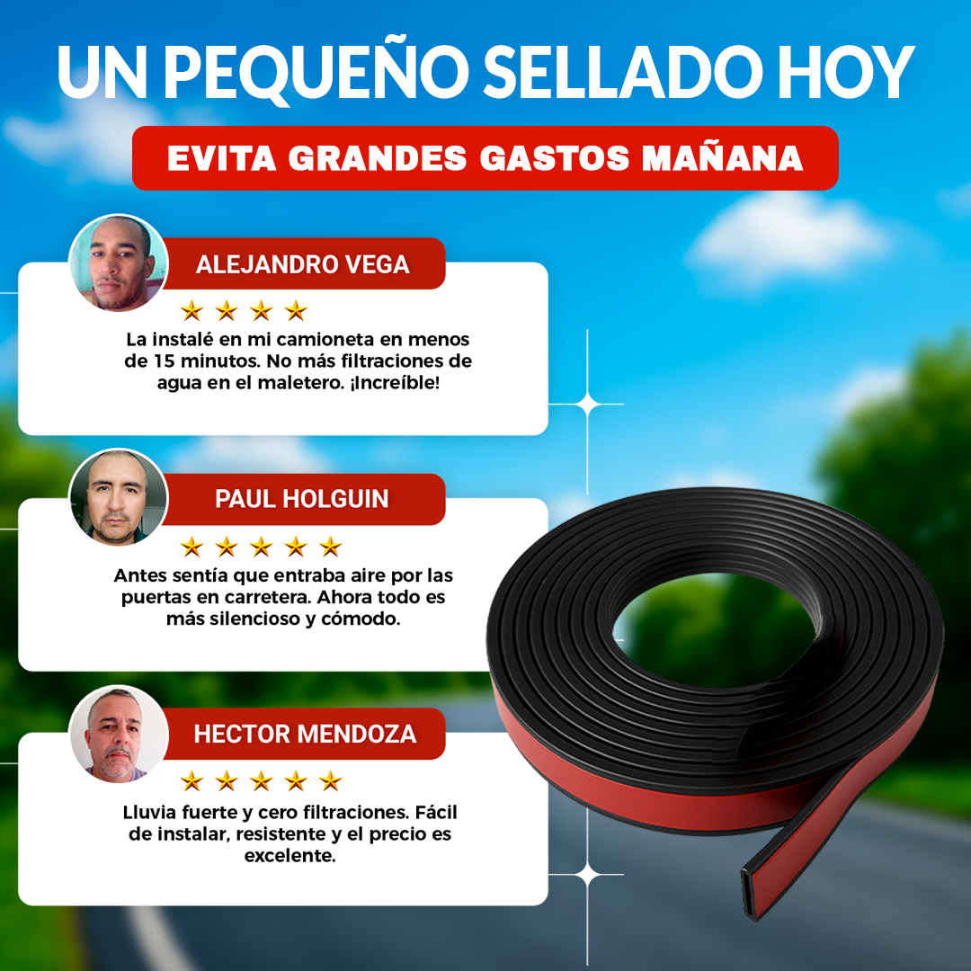 CauchoShield 360 | Cinta de sellado Adhesiva para auto 🎁PROMO 3 METROS🎁