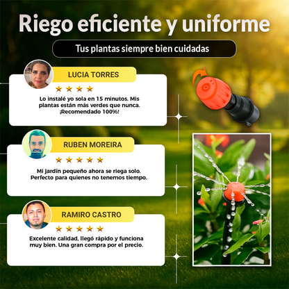 🎁PROMO 10 METROS🎁 Kit completo de riego semi automático