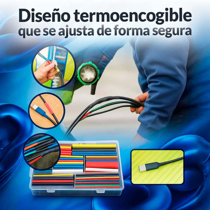 🎁Set Completo de 328 Piezas🎁 Maletín de Juntas Termoencogibles
