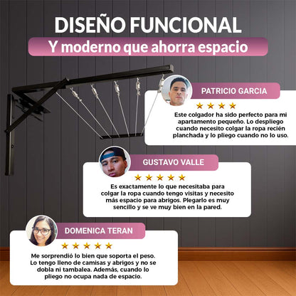 COLGADOR METÁLICO DE ROPA PARA PARED 🎁HOY ENVÍO GRATIS🎁