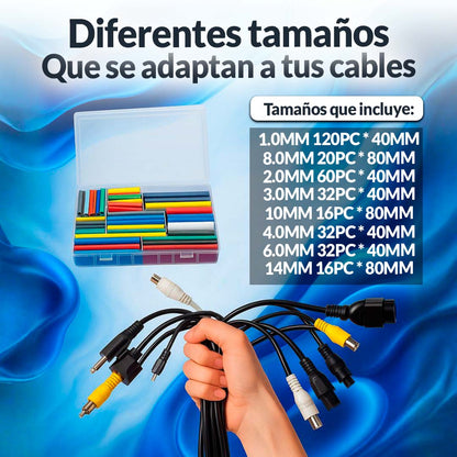 🎁Set Completo de 328 Piezas🎁 Maletín de Juntas Termoencogibles