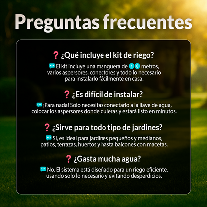 🎁PROMO 10 METROS🎁 Kit completo de riego semi automático