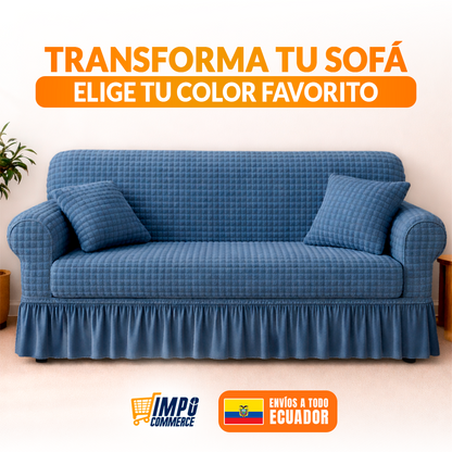 FORRO DE SILLON TIPO GALLETA CON VUELOS 🎁ENVÍO GRATIS🎁