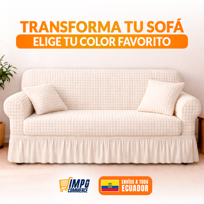 FORRO DE SILLON TIPO GALLETA CON VUELOS 🎁ENVÍO GRATIS🎁